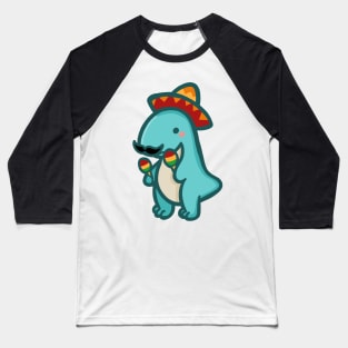 Mexican T-Rex, cute Dino, Dinosaur Baseball T-Shirt